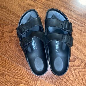 Black RUBBER Birkenstocks